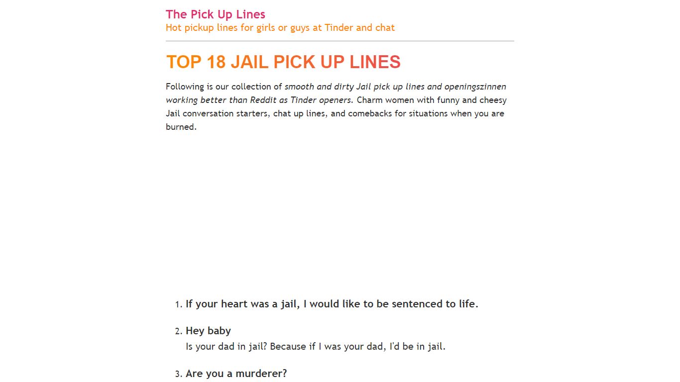 18+ Jail Pick Up Lines - The PickUp Lines